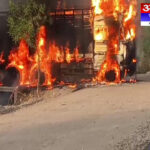 ट्रक में लगी आग..जलकर हुआ ट्रक राख